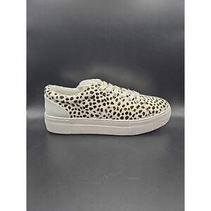 Official Program STW-70 Womens Low Top Sneakers Off White Leopard Print 7.5 NWB